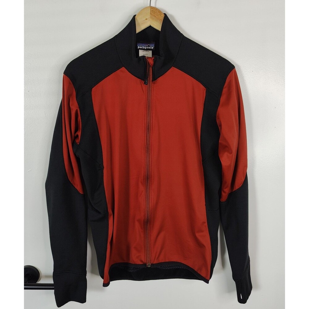 Vintage Patagonia Running Jacket Rear Pockets Full Zip Made USA Mens Medium